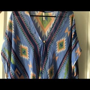 Tyche Short Boho Kimono w/ Amazonian print